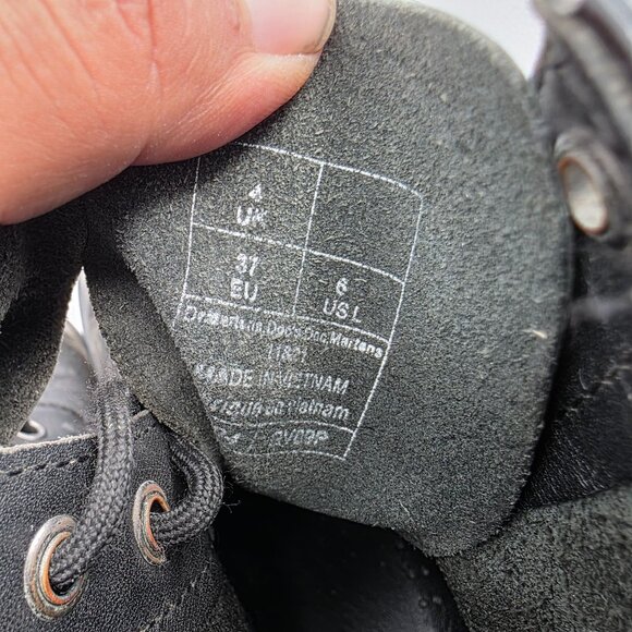 Dr. Martens Womens Size 6 Black Leather Combat Boots Casual Walking Outdoors - Picture 6 of 14